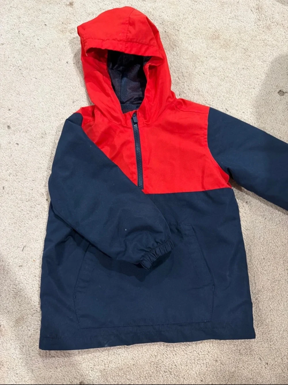 Old Navy Red and Navy Hooded Pullover